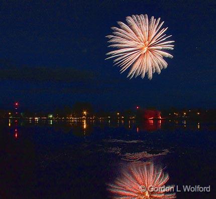 Canada Day 2010_18106.jpg - Fireworks over the Rideau Canal Waterway photographed at Smiths Falls, Ontario, Canada.